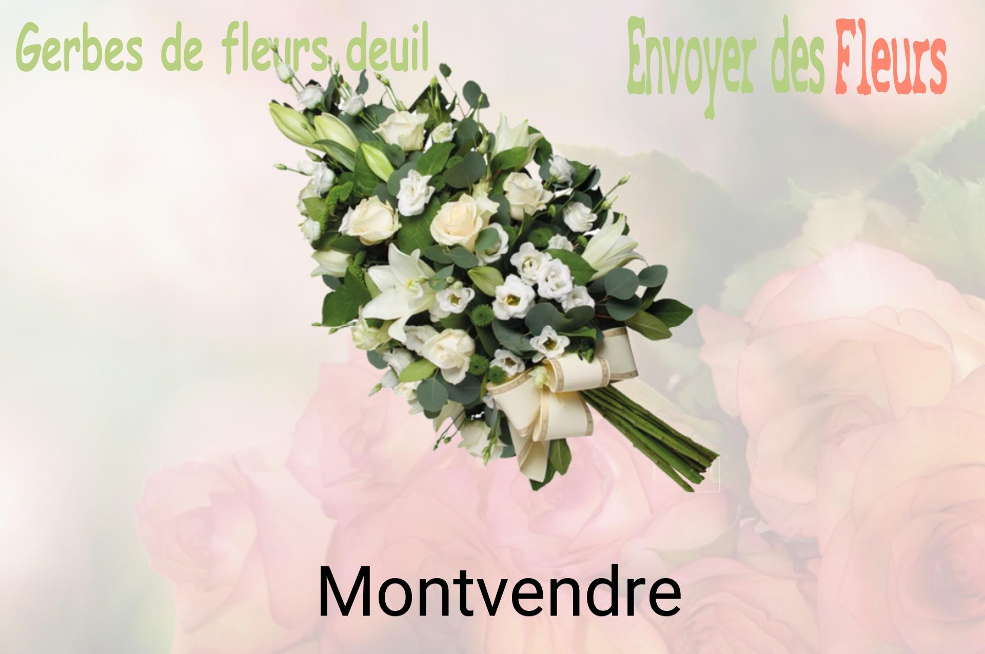 Gerbe de fleurs de deuil livrée à Montvendre